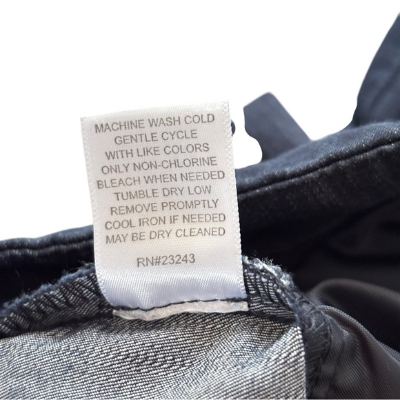 7th Ave New York & Co. Sz 14 Stretch Denim Dressy Shorts Jean Bermuda Dark Wash - Picture 11 of 13